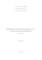 Bihevioralne ovisnosti kod adolescenata - socijalnopedagoška perspektiva