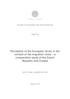 Perception of the European Union in the context of the migration crisis – a comparative study of the Czech Republic and Croatia