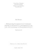 Mehrsprachige Kompetenz im L3-Unterricht: Nutzung von Kroatisch (L1) und Englisch (L2) als Lehr- und Lernstrategie im Deutschunterricht (L3)