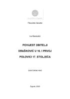 Povijest obitelji Drašković u 16. i prvoj polovici 17. stoljeća