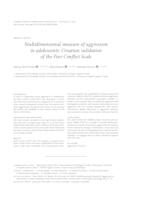 Multidimensional measure of aggression in adolescents: Croatian validation of the Peer Conflict Scale