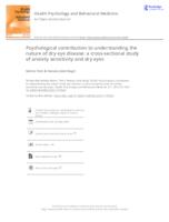 Psychological contribution to understanding the nature of dry eye disease: a cross-sectional study of anxiety sensitivity and dry eyes