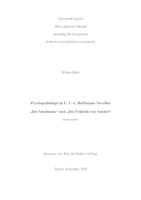 Psychopathologie in E. T. A. Hoffmanns Novellen 
 „Der Sandmann“ und „Das Fräulein von Scuderi“