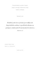 Hindski jezik kroz prizmu prevodljivosti lingvističkih osobina i specifičnih idioma na primjeru odabranih Premchandovih tekstova