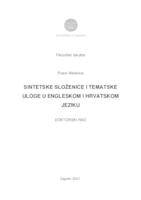Sintetske složenice i tematske uloge u engleskom i hrvatskom jeziku
