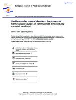 Resilience after natural disasters: the process of harnessing resources in communities differentially exposed to a flood