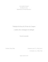 Tradução da lírica de Álvaro de Campos e análise das estratégias de tradução