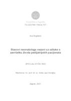 Stavovi neonatologa vezani uz odluke o završetku života pedijatrijskih pacijenata