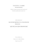 Adam Mickiewicz na Collège de France: Kratka povijest profesure