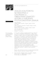 Analiza koautorstva na radovima u časopisima iz obrazovnih znanosti autora iz europskih postsocijalističkih zemalja