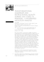 Transformational Leadership and Instructional Quality during the COVID-19 Pandemic: A Moderated Mediation Analysis