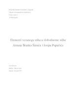 Elementi vezanoga stiha u slobodnome stihu Antuna Branka Šimića i Josipa Pupačića