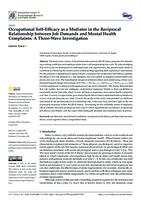 Occupational Self-Efficacy as a Mediator in the Reciprocal Relationship between Job Demands and Mental Health Complaints: A Three-Wave Investigation