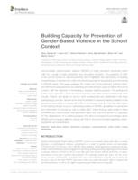 Building Capacity for Prevention of Gender-Based Violence in the School Context