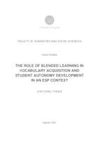 The role of blended learning in vocabulary acquisition and student autonomy development in an ESP context