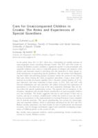 Care for Unaccompanied Children in Croatia: The Roles and Experiences of Special Guardians