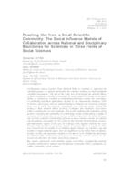 Reaching Out from a Small Scientific Community: The Social Influence Models of Collaboration across National and Disciplinary Boundaries for Scientists in Three Fields of Social Sciences