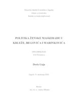 Politika ženske maskerade u Krleže, Begovića i Marinkovića