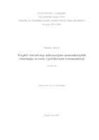 Pregled i israživanje informacijsko-komunikacijskih tehnologija za osobe s poteškoćama u komunikaciji