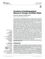 Functions of Autobiographical Memory in Younger and Older Adults