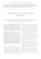 Students and privacy in the networked environment
