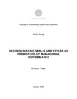 Decision-making skills and styles as predictors of managerial performance