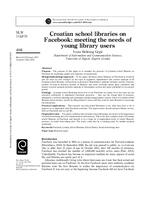 Croatian school libraries on Facebook : meeting the needs of young library users