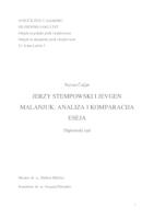 Jerzy Stempowski i Jevgen Malanjuk: analiza i komparacija eseja