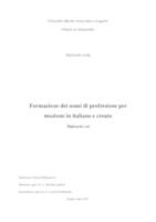 Formazione dei nomi di professione per mozione in italiano e croato