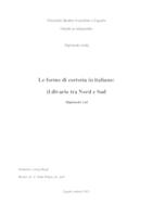prikaz prve stranice dokumenta Le forme di cortesia in italiano: il divario tra Nord e Sud