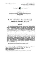 prikaz prve stranice dokumenta The Transformation of Economic Imagery in Croatian Culture in the 1990s