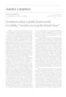 prikaz prve stranice dokumenta Goetheova ideja svjetske književnosti Uz jubilej "časopisa za svjetsku književnost"