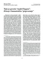 prikaz prve stranice dokumenta Tako je govorio “mudri Fitagora”: Ribanje i humanističko “prigovaranje”