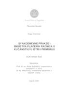 prikaz prve stranice dokumenta Svakodnevne prakse i iskustva plaćenih radnica u kućanstvu u Istri i Primorju