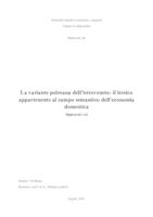 prikaz prve stranice dokumenta La variante polesana dell'istroveneto: il lessico appartenente al campo semantico dell'economia domestica