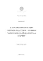 prikaz prve stranice dokumenta Kasnosrednjovjekovno prstenje iz Slavonije i Srijema u fundusu Arheološkog muzeja u Zagrebu