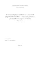 prikaz prve stranice dokumenta Arealna zastupljenost faktitivno-kauzativnih glagolskih konstrukcija u europskim jezicima: gramatičko-značenjske osobitosti