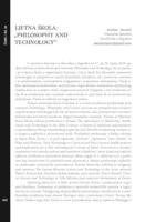 prikaz prve stranice dokumenta Ljetna škola: „Philosophy and Technology”