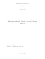 prikaz prve stranice dokumenta La corporeità nelle rime di Vittoria Colonna