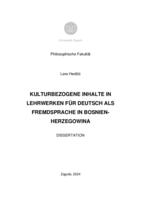 prikaz prve stranice dokumenta Kulturbezogene Inhalte in Lehrwerken für Deutsch als Fremdsprache in Bosnienherzegowina