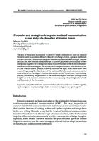 prikaz prve stranice dokumenta Properties and strategies of computer-mediated communication: a case study of a thread on a Croatian forum