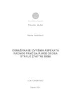 prikaz prve stranice dokumenta Osnaživanje izvršnih aspekata radnog pamćenja kod osoba starije životne dobi