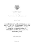 prikaz prve stranice dokumenta Lovačko-skupljačka prehrana na prijelazu iz pleistocena u holocen na istočnoj jadranskoj obali – skupovi nalaza sisavaca i mekušaca iz špilje Vlakno na Dugom Otoku