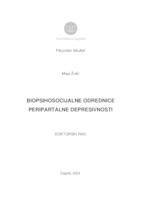 prikaz prve stranice dokumenta Biopsihosocijalne odrednice peripartalne depresivnosti