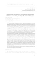 prikaz prve stranice dokumenta Multilinguals' perceptions of crosslinguistic similarity and relative ease of learning genealogically unrelated languages