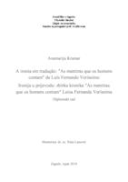 prikaz prve stranice dokumenta A ironia em tradução: "As mentiras que os homens  contam" de Luís Fernando Veríssimo  