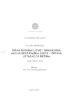 prikaz prve stranice dokumenta Diana Budisavljević i građanska akcija spašavanja djece – žrtava ustaškoga režima