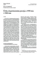 prikaz prve stranice dokumenta Češka eksperimentalna poezija u 1950-ima i 1960-ima