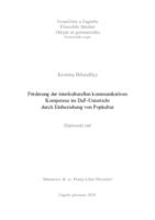 Poveznica na dokument Förderung der interkulturellen kommunikativen Kompetenz im DaF-Unterricht durch Einbeziehung von Popkultur