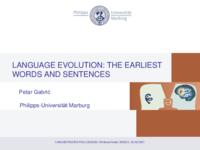 prikaz prve stranice dokumenta Language evolution: the earliest words and sentences